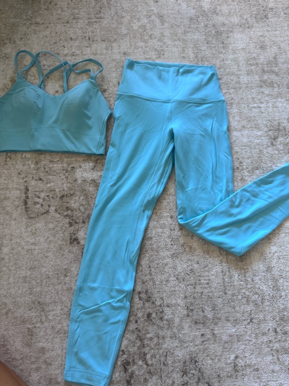 Lululemon Align Matching Set Size 4 – Light Blue (Leggings + Bra)